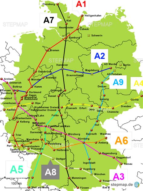 autobahnen deutschland a1 bis a9
